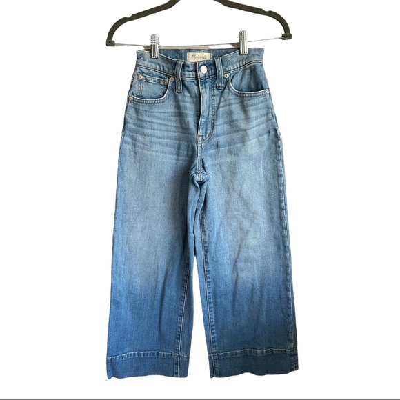 Madewell Wide-Leg Crop Jeans in Delancey Wash Size 23 - Picture 8 of 14